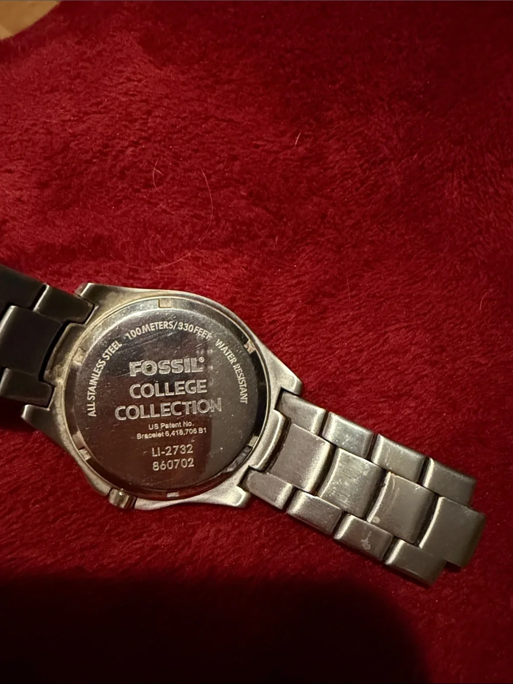 Fossil Men’s College College Stainless Steel Watch with Orange Dial